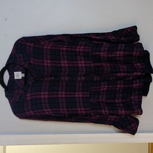 Knox rose blue and purple flannel size L